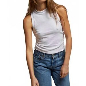 NEW PERFECTWHITETEE phoebe slub tank top in white
